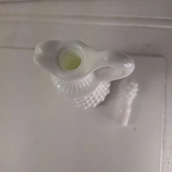 Vintage Fenton Hobnail Milk Glass  Cruet  Bottle With Stopper - Picture 7 of 10